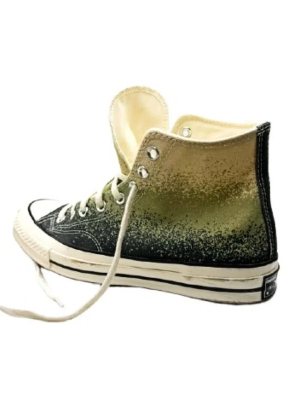 Converse Chuck 70 High Top Sneakers Olive Green Speckled Ombré M 8.5 W 10.5